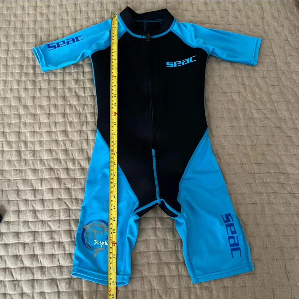 SEAC Dolphin Kids 1.5mm Neoprene Shorty Wetsuit for Swimming Snorkeling 9 yrs